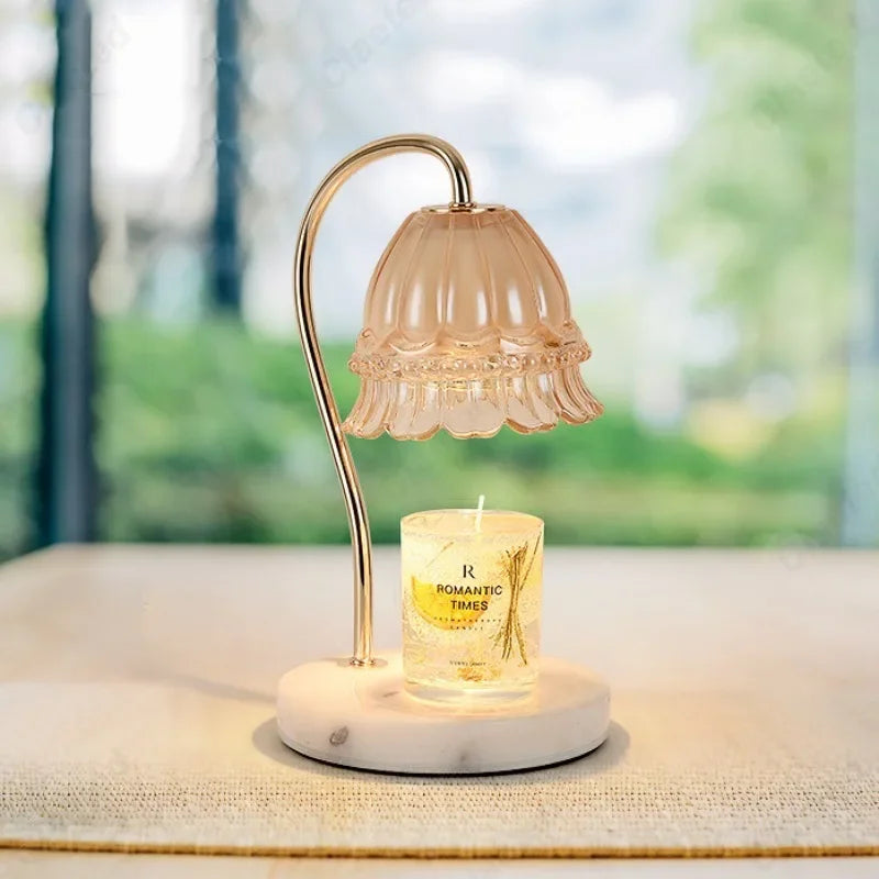 Desketic Tulipa Marble & Glass Candle Warmer Lamp — Desketic Architectural & Ambient Luminescence — view 2