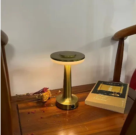 Desketic Pilastro Cordless Brushed Brass Pedestal Luminaire — Desketic Architectural & Ambient Luminescence — view 2