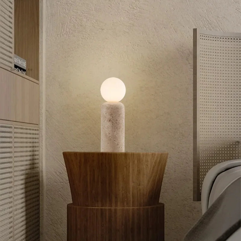 Desketic Pietra Travertine Globe Luminaire — Desketic Architectural & Ambient Luminescence — view 2