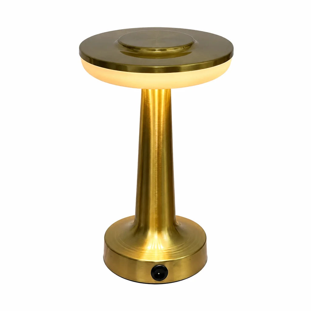 Desketic Pilastro Cordless Brushed Brass Pedestal Luminaire — Desketic Architectural & Ambient Luminescence — view 3