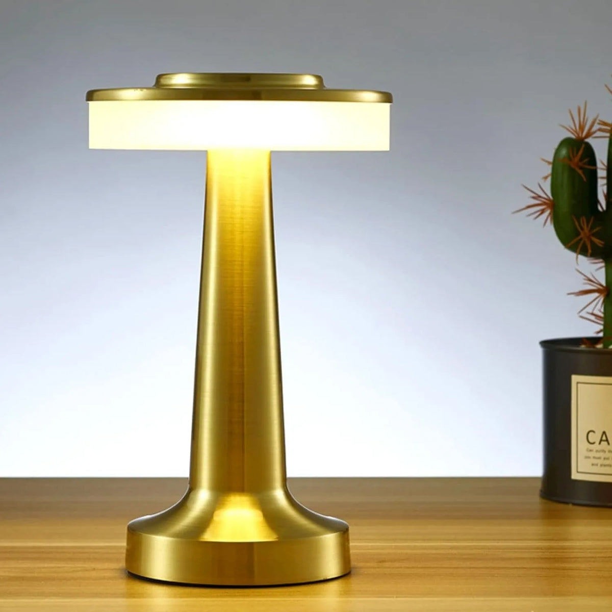 Desketic Tamburo Cordless Brass Halo Lamp — Desketic Architectural & Ambient Luminescence