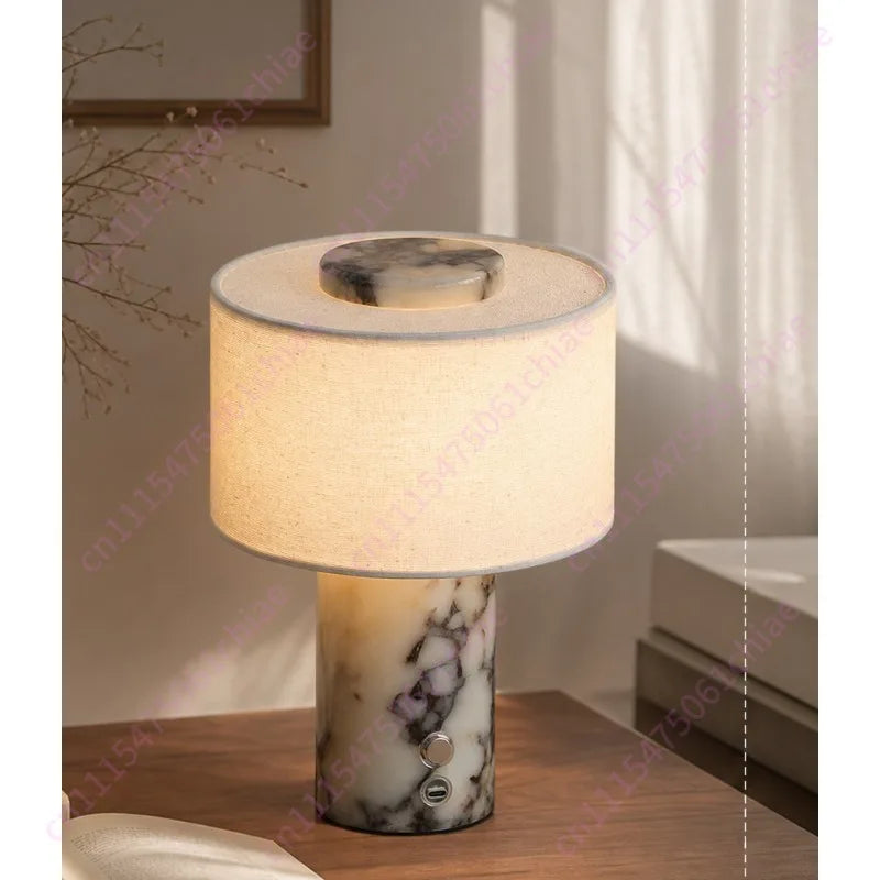 Desketic Marmo Rechargeable Marble Drum-Shade Lamp — Desketic Architectural & Ambient Luminescence — view 2