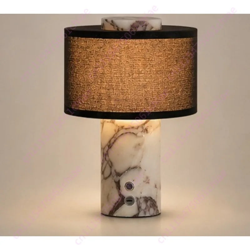 Desketic Marmo Rechargeable Marble Drum-Shade Lamp — Desketic Architectural & Ambient Luminescence — view 3