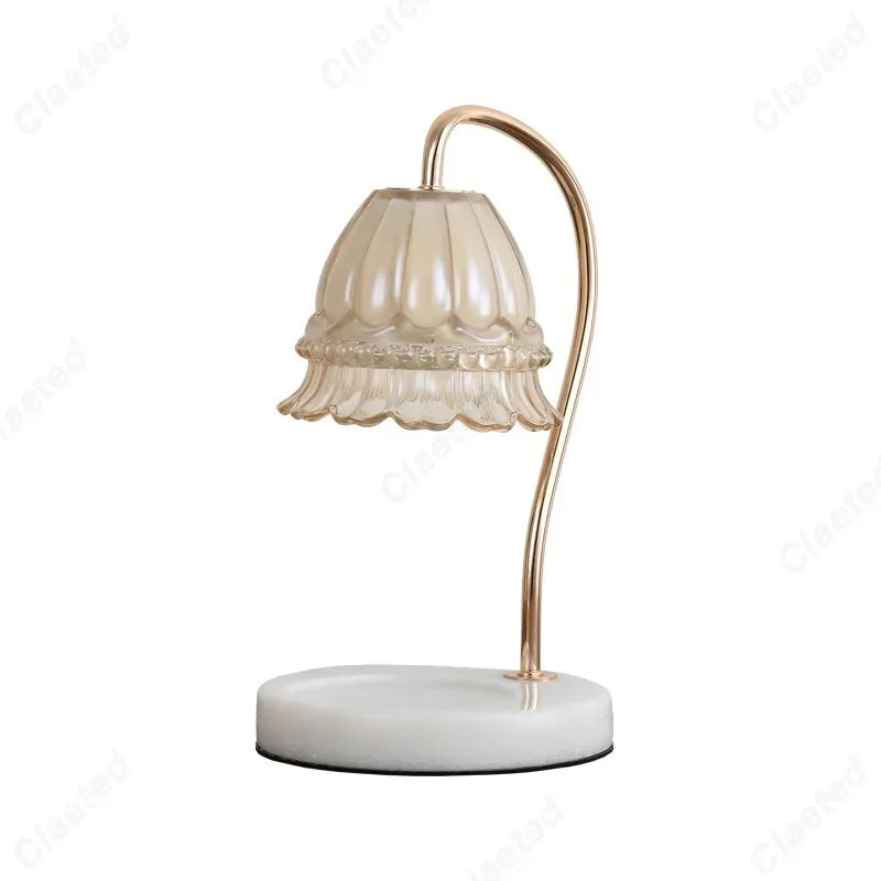 Desketic Tulipa Marble & Glass Candle Warmer Lamp — Desketic Architectural & Ambient Luminescence — view 4