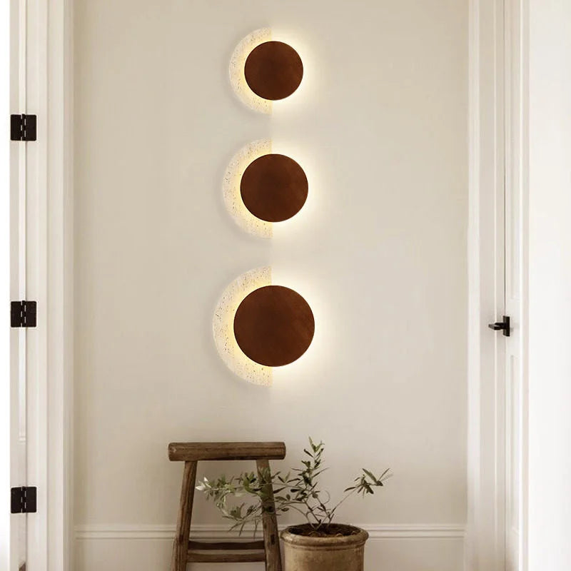 Desketic Eclisse Travertine Halo Wall Light — Desketic Architectural & Ambient Luminescence — view 4